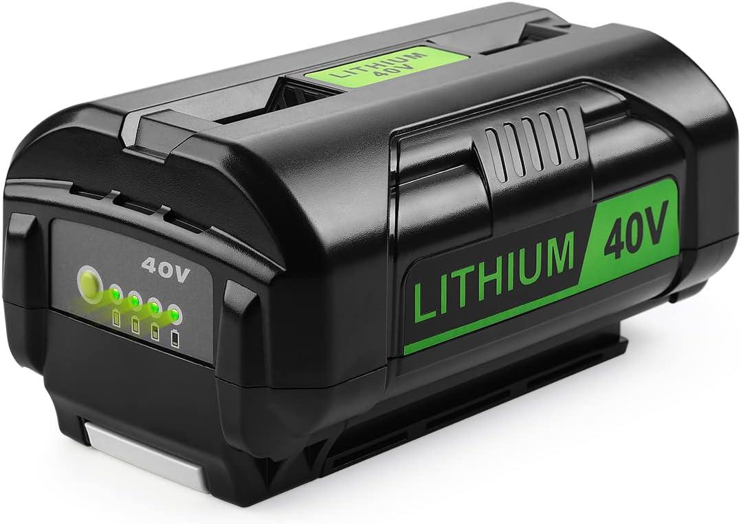 6.5Ah Replacement for Ryobi 40V Battery Lithium-ion OP4060 OP4050 OP4040 OP4030 OP4026 OP40201 Compatible with Ryobi 40 Volt Lawn Mower String Trimmer Weed Eater Battery for Yard Work