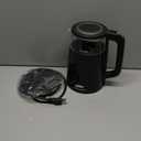 Elite Gourmet 1.7L Dual Wall Cool Touch Electric Tea Kettle, Borosilicate Glass, 304 Stainless Steel Interior, Programmed Digital Touchscreen, Keep Warm, Auto Off & Audible Indicator, Black (1.9 Quarts)