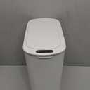 5 Gallon Motion Senor Bathroom Trash Can with Lid, Automatic Garbage Can Touchless, Smart Plastic Waste Basket for Narrow Spaces, Bathroom, Office, Bedroom, Living Room (White)