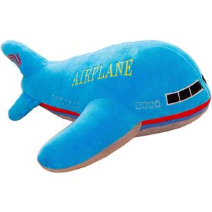 XiRiDa Airplane Plush Aircraft Toy Stuffed Blue Plane Pillow Gifts for Boys Kids 15.7"