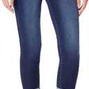 WallFlower Women's Juniors InstaSoft High-Rise Sassy Fit Skinny Stretch Crop Jeans (Blue, XL)
