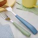 ANNOVA Silverware Set Stainless Steel Colorful Handle Tableware Kitchen Flatware Set Utensils, Includes Dinner Knives, Forks, Spoons, Salad Forks & Dessert Spoons (Morandi Mix, 20 Pieces)