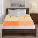 Serta Multi-Zone Heated Mattress Pad Dual Controllers for Personalized Body & Foot Warmth, 10 Heat Settings, Auto Shut-Off, Soft Microfiber, Machine Washable, 15" Deep Pocket, Queen Size (White)