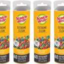 Wide Lint Roller Refills Cat Dog Pet Hair Animal Fur Remover Clothing Upholstery, 60 Per Refill, Pack of 4 (240 Sheets Total)