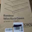Gashell Wire Shelf Covers, Bamboo Wire Rack Covers for Pantry, Closet (5pcs, 36" W x 12" D)