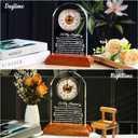 Glass Clock Gifts for Husband from Wife with Wooden Light Base, Personalized Gift for Husband Who Has Everything on Birthday Anniversary, Presents for Him on Christmas Home Desk Clock