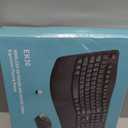 Wireless Keyboard and Mouse Combo,2.4G Full Size Wave Keys Ergonomic Keyboard with Wrist Rest for Natural Typing, 3 DPI Adjustable Ergonomic Silent Mouse for Computer/Laptop/Windows/Mac (Black)