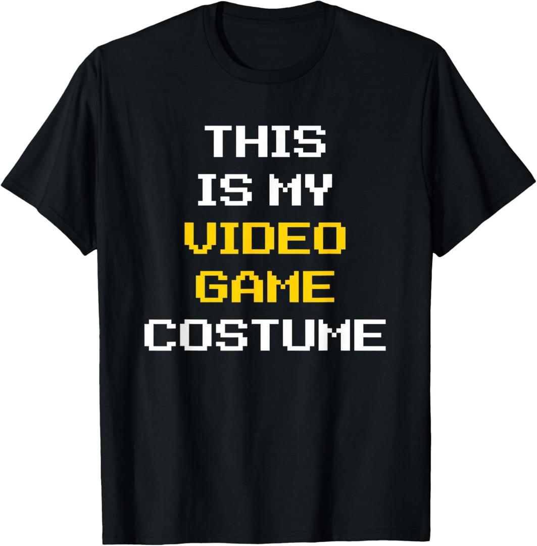 This is My Video Game Halloween Costume Funny Gamer Gaming T-Shirt, XL