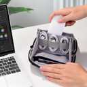 Mini Electronics Travel Organizer Pouch, Small Storage Case for Cable/Charger & Cords/Tech Essentials (Black-Mini)