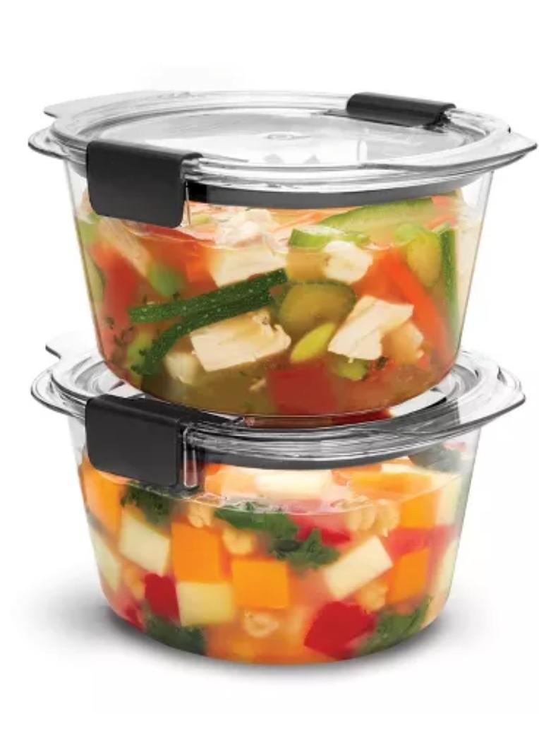 Rubbermaid 2pk 3.5c Brilliance Round Food Storage Containers