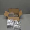 Rubtlamp 180 Pcs Silver Plastic Silverware, Silver Utensils Heavy Duty, Elegant Plastic Cutlery, Fancy Disposable Flatware, Forks Spoons and Knives Set For Party Mother's Day