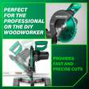 Metabo HPT 10-Inch Single Bevel Compound Miter Saw, 15-Amp Power Saw with Xact Cut Shadow Line, Precision Miter Angles, Single Bevel 0-45, 40T TCT Miter Saw Blade, Lightweight Design, C10FCG2
