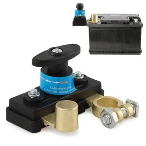 12V/24V Battery Disconnect Switch for Car/Truck/RV, Heavy Duty Pure Copper Battery Cut Off Switch with Quick Release Knob, Batter-y Kill Switc-h for Preventing Batter-y Drain(Color:Black)