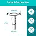 Umbrella Garden Trellis for Climbing Plants Outdoor, 82.7" Mushroom Top Trellis Stackable, Tall PE-coated Metal Obelisk Trellises for Potted Plants, Topiary Tower Vine Support for Rose, Bean, Clematis