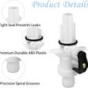 13168 Upgraded RV Toilet Water Valve Kit, RV Toilet Parts Compatible with Thetford Aqua Magic IV Toilets High and Low Models, Freeze Resistance and Leak Resistance Toilet Valve Replacement Kit