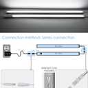 Under Cabinet Motion Sensor Lighting Indoor Plug in, 16" 12V LED Under Counter Lights Super Bright Ultra Thin Magnetic for Kitchen/Hallway/Toilet/Garage/Closet(Cold White/6000K, 2 Pack)