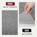 Joyhalo Shower Mat Bathtub Mat Non Slip, Bathmats Non Slip, Quick Drying Foot Scrubber Loofah Mats for Shower, Tub, Bathroom, Home, 24 * 24inch, Grey
