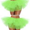 Tutu Skirt for Women Adult Classic Elastic 3 4 5 Layered Tulle Party Marathon Dance Costume Skirts, One Size