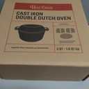 Uno Casa 2-in-1 Cast Iron Dutch Oven Large - 5 Quart Dutch Oven Pot with Lid, Pre-Seasoned Cooking Dish for Bread Baking and Stews - Heavy Duty Cast Iron Pot with Detachable Frying Pan Lid for Versatile Cooking