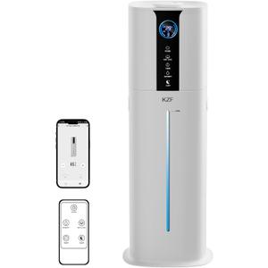 9L Smart Humidifiers for Bedroom Large Room, 2.3Gal Cool Mist Top Fill Diffuser App & Remote Control, 3 Mist Modes, Quiet Humidifier for Home Office Plant (APP White)