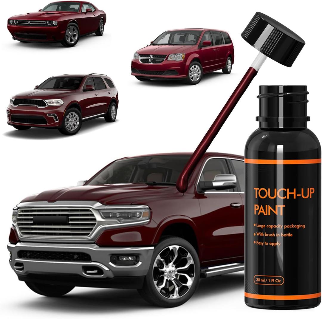 PRV/NRV Octane Red/Delmonico Red Touch Up Paint for Dodge, DIY Car Paint Scratch Repair Kit, Automotive Paints, Quick & Easy Fix Scratch Repair for Challenger/Durango/Grand Caravan/Charger/RAM