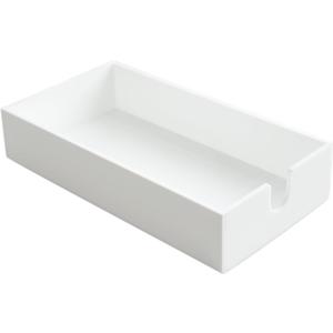Acrylic Napkin Holder for Bathroom, Guest Towel Holder Tray, Bathroom Disposal Paper Hand Face Towels Holder (White)