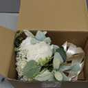 Wedding Bouquets for Bride Bridesmaid 8.5 Inch Ivory White Artificial Roses Flowers Bridal Bouquets for Bride Wedding Marriage Proposal Party Church Decoration