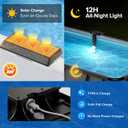 JJX Solar Pool Lights, 150 Wide Angle Double Brightness Magnetic Pool Lights for Above Ground & Inground Pools, IP68 Waterproof Solar + Type-C Charging, 20 Color Modes