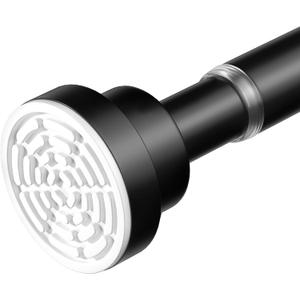 AIZESI Black Spring Tension Rod 28-50Inch, No Drill, Adjustable, Rust Resistant, Anti-Slip, 1PCS