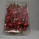 16 Pcs Red 4" Finial Drop Christmas Ornament Hanging Christmas Finial Ornaments Plastic Shatterproof Decor for Xmas Tree Winter Holiday Party Supplies, Shiny, Matte, Glitter, Sequin