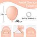 Peach Balloons 12 inch, Pastel Orange Latex Balloon 50pcs Party Balloons for Baby Shower Bridal Wedding Birthday Party Decorations