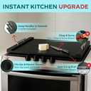 RVTHEUS Noodle Board Stove Cover, 29.5x22", Stove Top Covers for Gas Burners and Electric Stoves, Includes 15 Stove Burner Covers, 3 Sets of Handles and 1 Glove, Stove Top Covers for Electric Stove