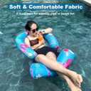 2 Pack Pool Floats Adult, Pool Lounger Float Raft Floating Chair with Leg-Rest, Adult Pool Float Chair for Swimming Pool, Beach, Lake