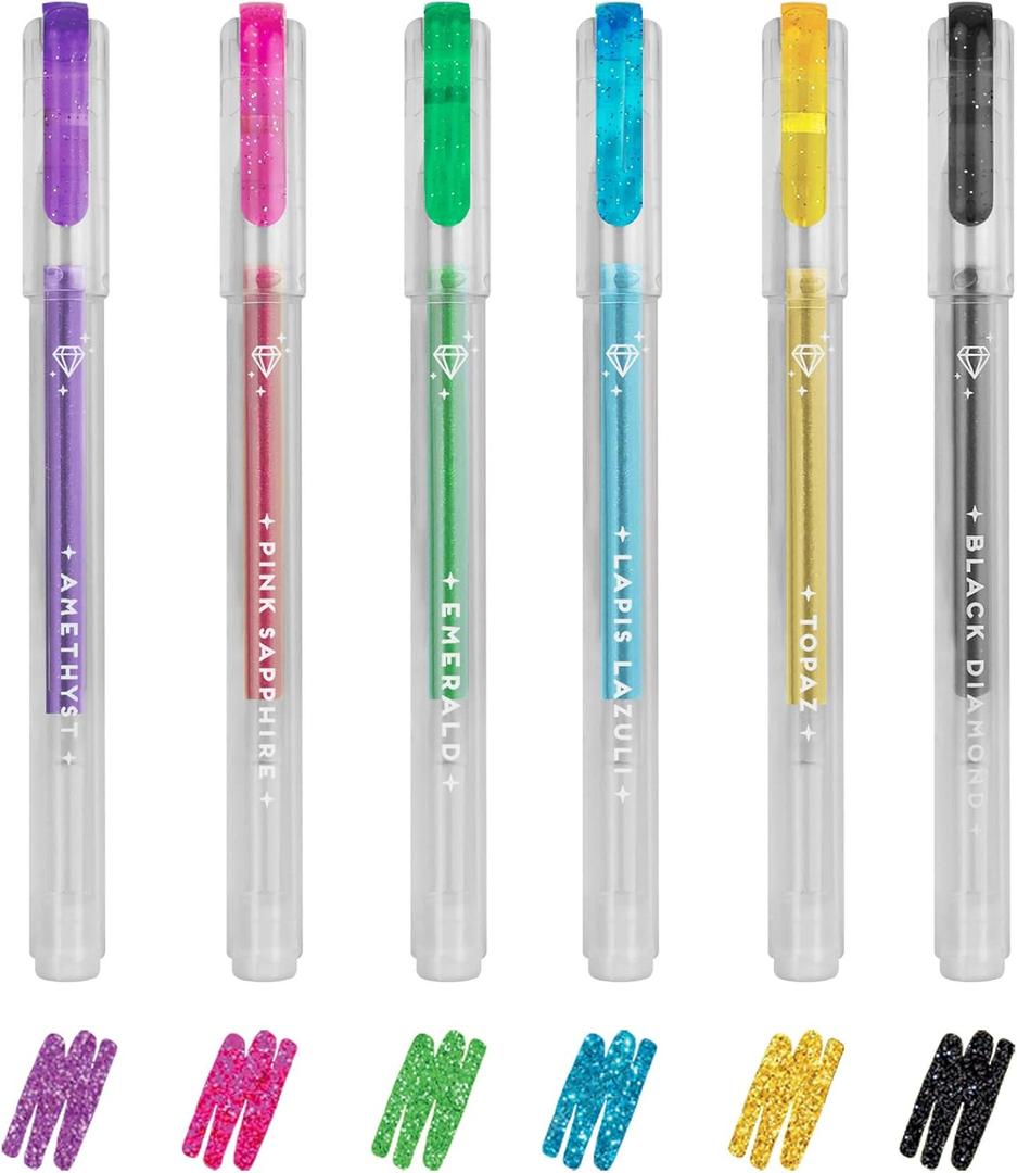 LEGAMI Bonds GGP0001 Set of 6 Mini Glitter Gel Pens