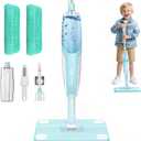 Kids Spray Mop - 30 Inch, 420ml Large Water Tank, Effective Cleaning Tool & Fun Montessori Toy, Pretend Play Housekeeping Set Toddlers Love (Blue)