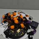 Pumpkin Wind Chimes RGB Color Light Pumpkin String Lights with Iron Hook and 6 LED Pumpkin Lights for Room Garden Holiday Decoration