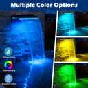 All-in-1 Pond Waterfall Kit | 850GPH Pond Filter Pump | 12-inch Stainless Steel Waterfall Spillway | Remote Control LED Lights | 4-Stage Filtration Outdoor Waterfall for Water Feature, Garden, Pool