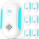 [2025 Upgraded] Ultrasonic Insect & Pest Indoor Repeller, Plug-in Control Electronic Repellent for Roach, Rodent, Mouse, Bugs, Mosquito, Spider, Mice, Ant, 2 Mode Switching (6 Pack)