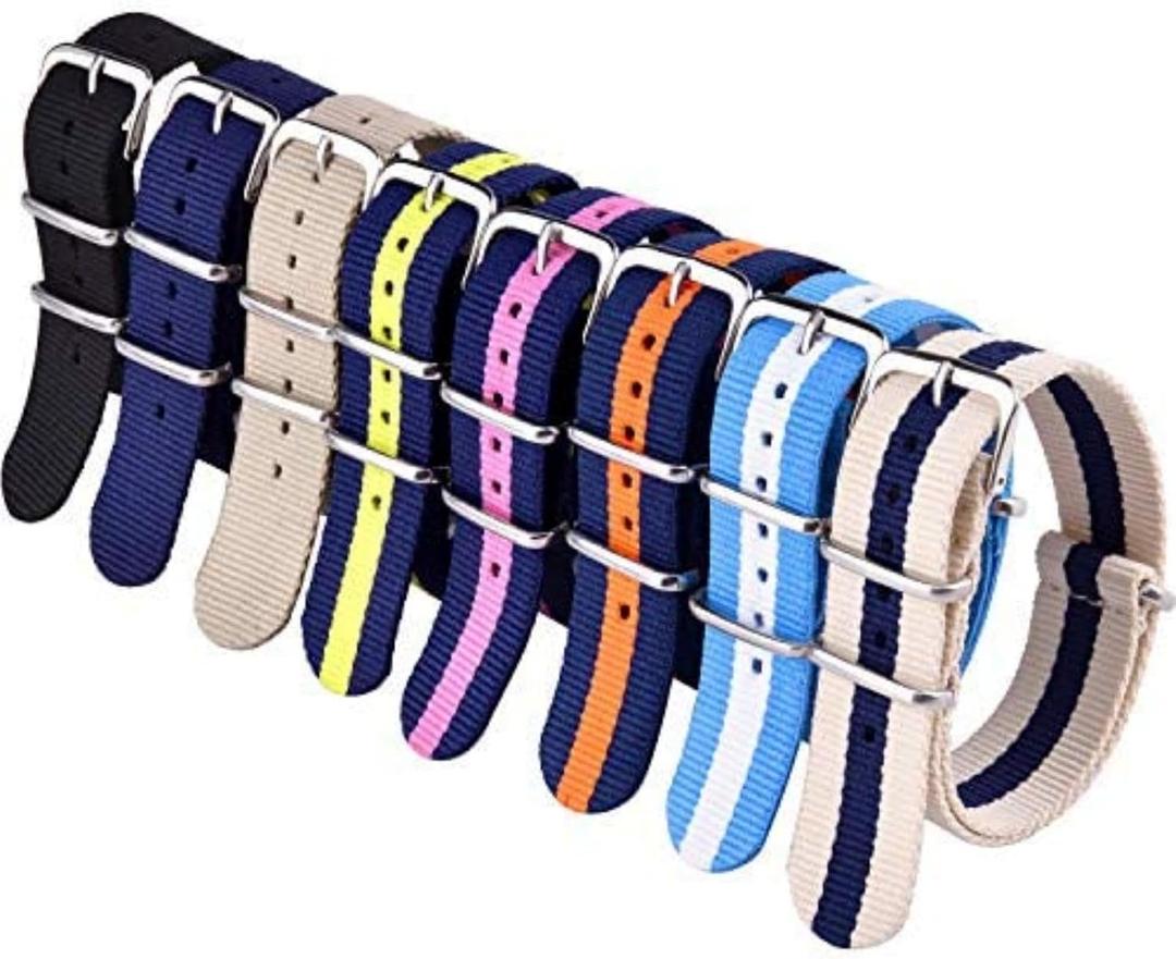 Ritche Christmas Gift Military Ballistic Nylon 8 Packs 16mm Watch Band Replacement Watch Straps for Men Women, White Elephant Gifts, Stocking Stuffers for Men