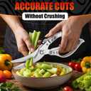 Stainless Steel Poultry Shears Heavy Duty Kitchen Shears for Food with Hardened Blades, One-Hand Safety Lock, Spring Mechanism, Dishwasher Safe Chicken, Meat Cutting, Turkey, Fish, and Vegetables