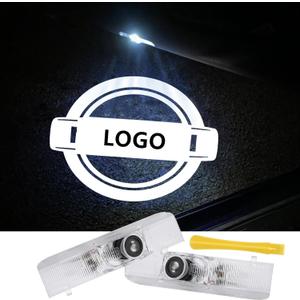 Canpo No Fade Car Door Lights Logo Compatible with Nissan, LED Welcome Lights Accessories for Altima Maxima Armada Titan Quest Pathfinder Terra (NS2-2pcs)
