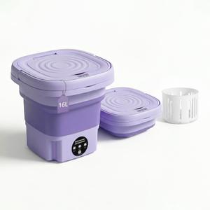Mini Washing Machine 16L Purple Portable Washer for Apartments, Dorms, RVs  Compact Laundry Washer with Powerful Motor & Low Noise  Travel, Small Spaces & Delicates Laundry Solution