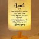 Best Aunt Gifts from Niece Nephew, to My Aunt Fabric Bedside Table Lamp Presents, Birthday Christmas Mothers Day Valentines Gifts for Aunt Auntie