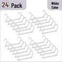 Mr. Pen- Space Saving Hangers for Clothes, 24 pcs, White, Plastic Multi Clothes Hangers Space Saving, 5 Slots, 360 Rotating Hooks, Back to School Supplies