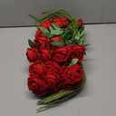 InnoGear 50 Pcs Red Roses Artificial Flowers, Fake Velvet Silk Rose Bulk Faux Flower for Valentine's Gift Decoration DIY Wedding Centerpieces Proposal Bridal Bouquets Party Floral Decor (50, Red)