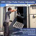 FPP-1 FPP1 Telescopic Filter Puller Pusher Tool with Magnet for HVAC Maintenance, Extends 12 Inches to 7 Feet, Heavy-Duty HVAC Air Filter Tool for Technicians and DIY Homeowners