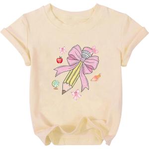 Kindergarten Shirt for Girls Boys First Day of School Tshirt Cute Little Kids Back to School Tee Tops (Yellow)