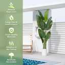 Large Artificial Trees 7.2Ft Silk Bird of Paradise Big Tall Fake Plants Faux Green Silk Floor Potted Plants for Home Living Room Office Decor Indoor Outdoor