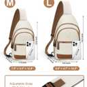 Capolo Sling Bag for Women Men Waterproof Crossbody Bags for Women Trendy Casual Fanny Pack with Convertible Shoulder Strap Chest Bag for Travel Hiking(Beige, Medium)