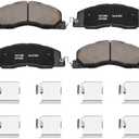 SUPLABEL D1399 Front Brake Pads Replacement For Dodge Ram 2500 2009-2010,Ram 3500 2009-2010,For Ram 2500 2011-2018,Ram 3500 2011-2018 Brake Pad Set w/Hardware